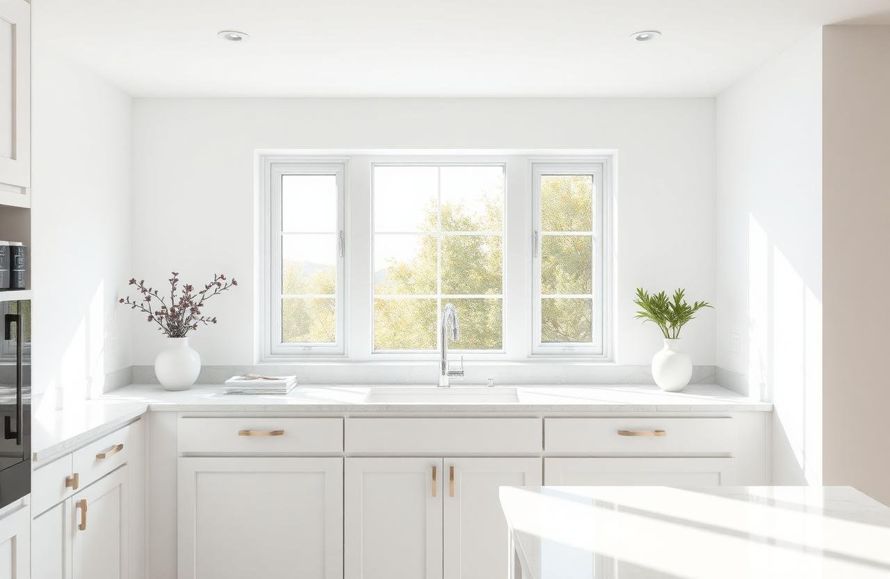 Cuisine moderne fenêtres PVC VEKA isolation thermique A++ Anvers