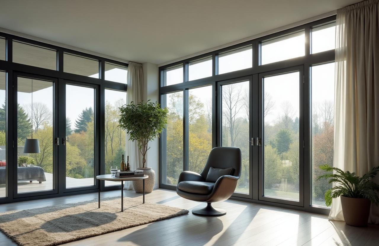 PVC ramen in antraciet op een moderne Belgische woning voor WindowDoor keuze gids