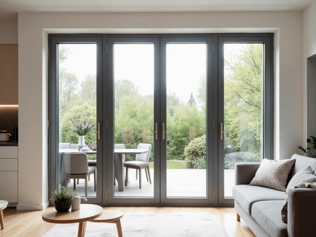 Fenêtre PVC anthracite moderne intérieur premium WindowDoor isolation thermique A++ lumière naturelle Belgique